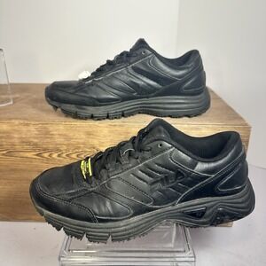 FILA Memory Workshift SR WMN 6.5 Black Slip-Resistant Leather Work Shoe Sneakers